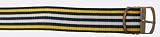 Grosgrain Watch Strap 18mm Yellow Blue One Piece