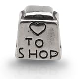 Avedon Polished Sterling Silver Love To Shop Slide Charm