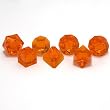 GameScience: Polyhedral 7-Die Set - Translucent / Gem Un-Inked Precision Edge Dice - Garnet (Fire)