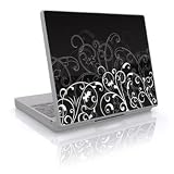 B&W Fleur Design Skin Decal Sticker Cover for Laptop Notebook Computer - Protect and Decorate your Laptop