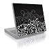 B&W Fleur Design Skin Decal Sticker Cover for Laptop Notebook Computer - 15