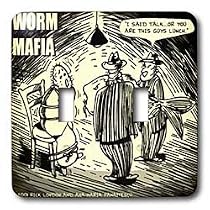 Londons Times Funny Bugs and Slugs Cartoons - Worm Mafia - Light Switch Covers - double toggle switch