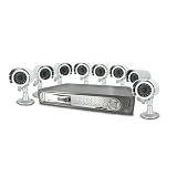 Web Ready 16 Channel Deluxe DVR Security System with 8 Indoor/Outdoor Hi-Resolution Night Vision Surveillance Cameras