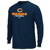 Chicago Bears NFL Long Sleeve T-Shirt - VF Imagewear Mens Primary Receiver II Navy Large