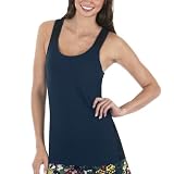 GO International® Tank with Stripe Back - Sapphire Coal/ Ebony