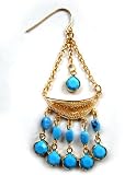 Turquoise Goddess Chandelier Earrings