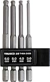 ＴＲＵＳＣＯ　ボールポイント六角ビット４本組セット　7652224 THBA3456