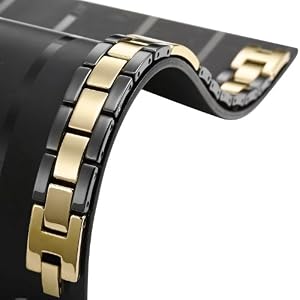 Dazzling Tungsten Desert Gold Black Men's Link Bracelet Jewelry