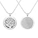Aromatherapy Essential Oil Diffuser Necklace Tree of Life Pattern Stainless Steel Locket Pendant