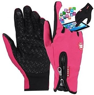 BuW Windstopper Fleece Full Finger Bike Bicycle GEL Touch Mittens Winter Waterproof Thermal Cycling Gloves For Women long black gloves motorcycle gear