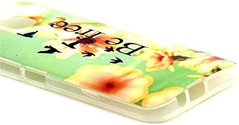 For HTC One M9 ,Joy Chen Green Flowers "Be Free" Ultra thin Skin Soft Tpu Protective Case Cover for HTC One M9 / HTC One Hima 5 " A13+ Screen protector + Stylus Pen