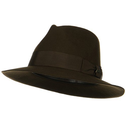  Wool Felt Indiana Jones Hat - Brown W07S57F