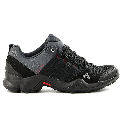 adidas Outdoor Men s Ax2 Hiking Shoe, Dark Shale/Black/Light Scarlet, 9.5 M US