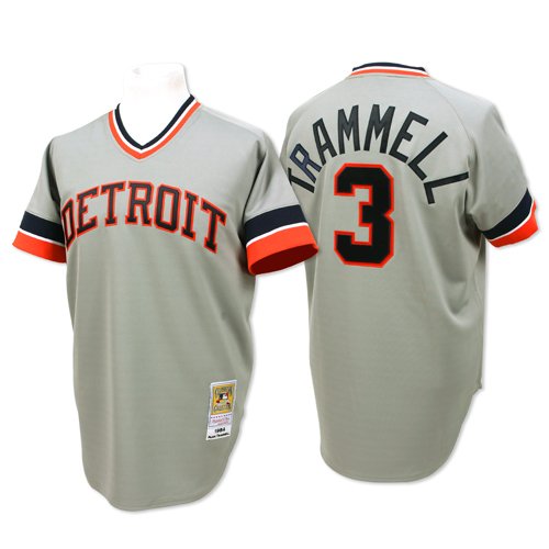 Detroit Tigers Authentic 1984 Alan Trammell Road Jersey By Mitchell & Ness Size 52