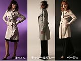 ☆スタイル極めたシャリ艶トレンチ☆ガナッセ・ストレッチダブルコート