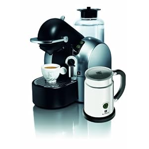Nespresso D290 Concept Automatic Coffee-and-Espresso Machine with Aeroccino Milk Frother, Satin Chrome