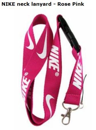 Pink Nike Lanyard Keychain Holder