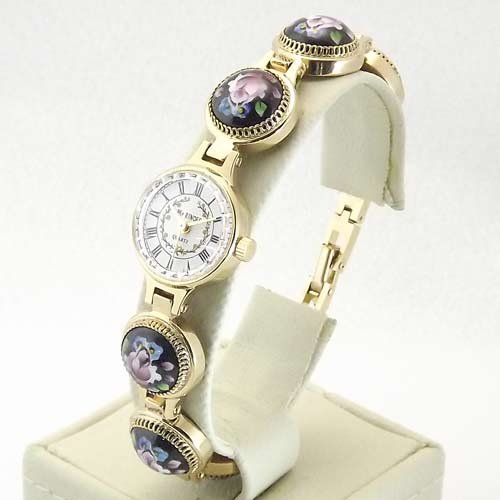 MARINOFF Women's Handpainted Limited Edition Russian Artisan Watch. Model: MAR-BK-400