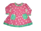 Child Long Sleeve Knit Frolic Dress Pink Bees