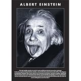 Albert Einstein Tongue Anti War Quote Poster 24x36