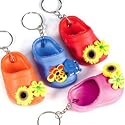 Croc Sandal Slipper Flip Flop w/ 2 Charms Keychain