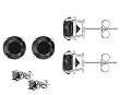 Authentic Black Cubic Zirconia Sterling Silver Stud Earrings Top Quality Cubic Zirconia. 1.50 Carat Each Stone, Total Weight of 3.00 Carat. Heavy Casting Settings