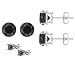 Authentic Black Cubic Zirconia Sterling Silver Stud Earrings Top Quality Cubic Zirconia. 1.50 Carat Each Stone, Total Weight of 3.00 Carat. Heavy Casting Settings