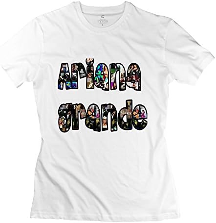 TASY Women's Ariana Grande Poster Greatest Hits 100% Cotton T-shirt - M White