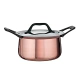 Tramontina Limited Editions Barazzoni 2 Quart Full-Clad Copper Exterior Covered Sauce Pot