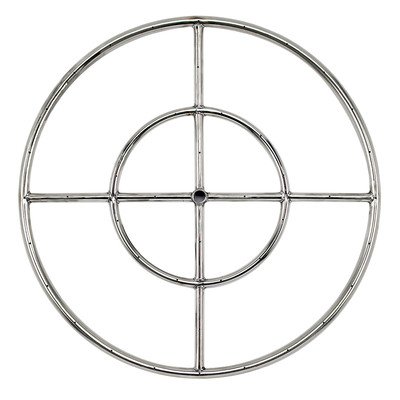 American Fireglass Stainless Steel Fire Pit Burner Ring, 24-Inch On Sale