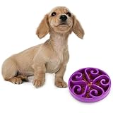 Homdox Slow Feed Bloat Stop Dog Bowl Fun Feeder Slow Feed Bowl Purple