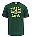NCAA Oregon Ducks Men's Pro Weight Short Sleeve College Logo Tee, DK. Green, Medium
