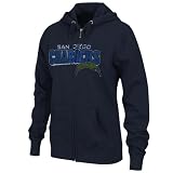 NFL Women's San Diego Chargers Football Classic III Long Sleeve Fullzip Fleece Hoodie (Athletic Navy, XX-Large)