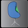 Westcott 6'x7' Chroma Key Green Blue Screen Reversible Collapsible with Stand 5985