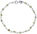 Sterling Silver 7" Bracelet w/ 4mm Natural Citrine Beads, 3/16" (4mm) wide