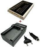 ANGEBOT IM SET: Hochleistungs Kamera Li-Ion Akku + Akku Ladegerät mit Kfz Adapter für Nikon Coolpix P500 P6000 P80 P90 P100 P-500 P-6000 P-80 P-90 P-100 ersetzt EN-EL5 ENEL5 EN-EL-5