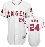 Dan Haren Jersey: Adult Majestic Home White Authentic Cool Base&Atilde;&cent;"&Acirc;&cent; Los Angeles Angels of Anaheim Jersey