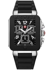 MICHELE Womens MWW06L000002 Park Jelly Bean Analog Display Swiss Quartz Black Watch