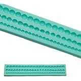 Hual@ Silicone String of Pearl Fondant Cake Decorating Sugarcraft Mould(green)