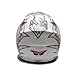TMS Youth Kids White Pink Butterfly Dirt Bike ATV Motocross Off-road Helmet DOT with Goggles and Gloves (Small)