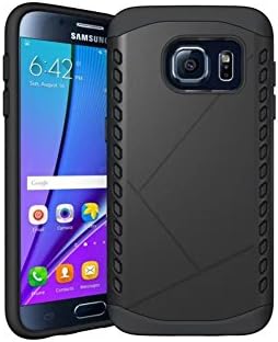 Galaxy S7 Case - Ruilida 2 in 1 Hybrid Durable Shield Armor Rugged TPU+PC Silicon Shockproof Back Cover for Samsung Galaxy S7 (Black)