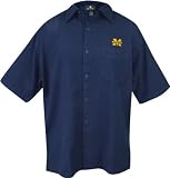 Michigan Wolverines Textured Camp Shirt