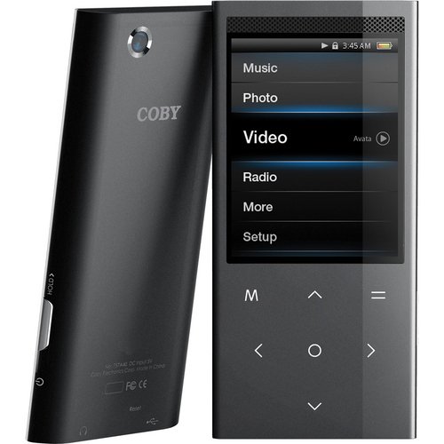 Coby MP757-4GBLK 2.4 Inch Touchpad Video MP3 Player 4 GB with FM  (Black)