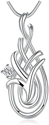 Fashion Beautiful 925 Sterling Silver Daffodil Flower Crystal Inlay Diamond Pendant Necklace