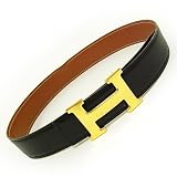 [中古 訳あり](エルメス)HERMES コンスタンスベルト 65cm ブラックXゴールドXゴールド金具 Y刻印 並行輸入 HERMES 中古