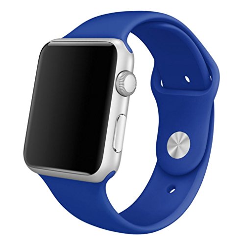 Creazy® New Fashion Sports Silicone Bracelet Strap Band for 42mm Apple Watch ,Blue