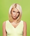 hairdo from Jessica Simpson and Ken Paves 10" Vibralite Synthetic Clip-In Extension, Straight, Buttered Toast