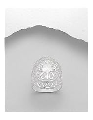 Flower Ring In 92.5 Sterling Silver
