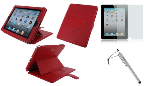 rooCASE 3n1 Convertible Premium Leather (Red) 