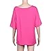 Kwok Blouse,Women's Sleeve Casual Tops T-Shirt Hot Pink